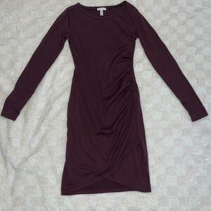 Leith Long Sleeve Crewneck Bodycon Dress • Small